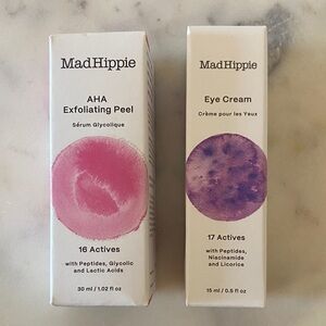 Mad Hippie AHA Exfoliating Peel - Peptide Eye Cream. New in Box